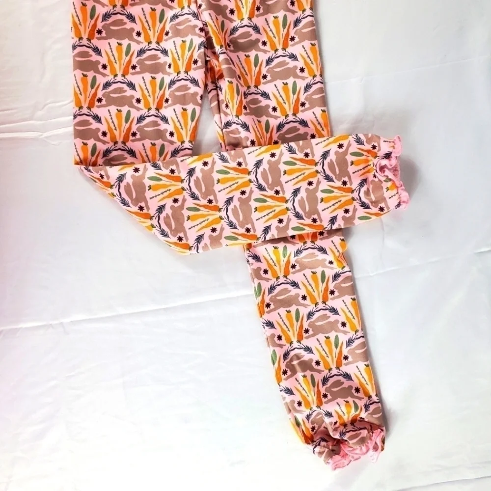 Smockingbird Spring Bunnies Pink Pima Cotton Pajama size 5